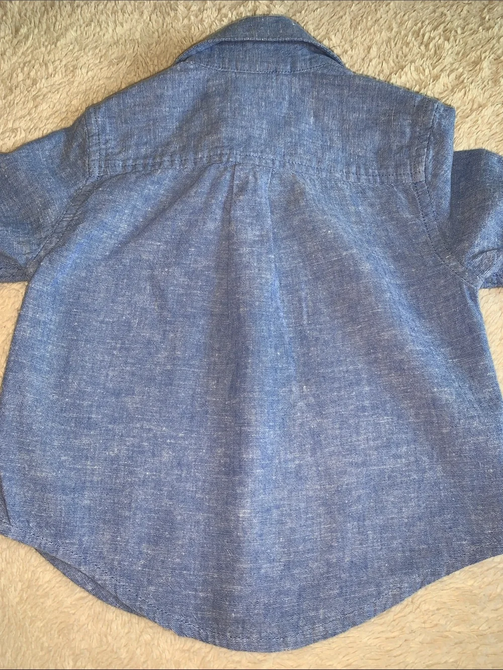 Gymboree Blue Button Down Shirt 18-24M Boys EUC